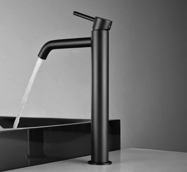 Pesuallashana Bathlife Prima korkea malli, musta ruostumaton teräs