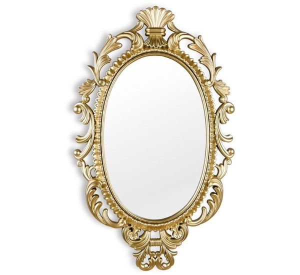 M&M Trixi peili ovaalinmuotoisena kullanvärisellä kehyksellä