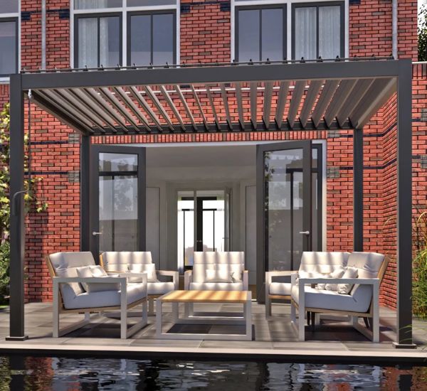 Home4you Mirador pergola 300x400 cm, tummanharmaa